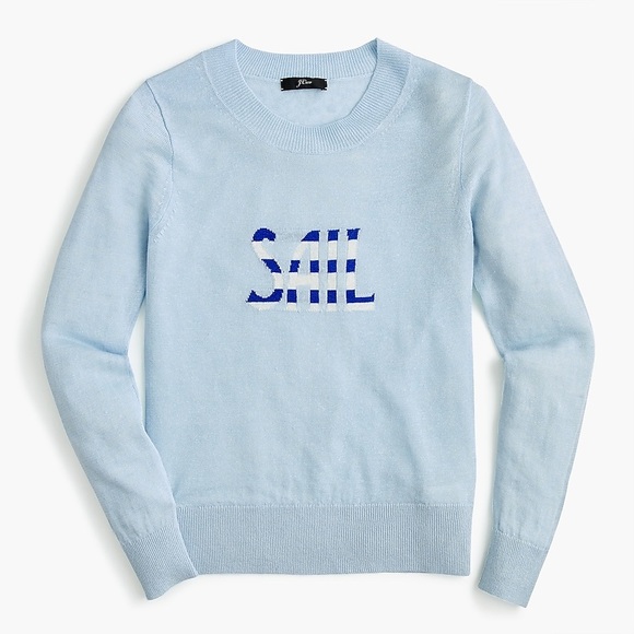 J Crew NWT Blue Sail Sweater - Picture 1 of 4
